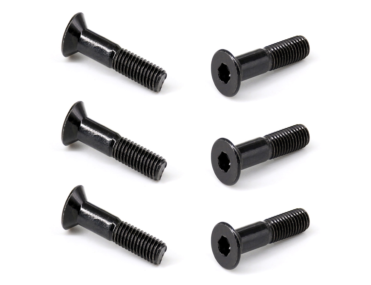 Skateboard Bolts BESPEED Steel Black Socket Countersunk Head Truck Screws Eco-Friendly Black Zinc Plating