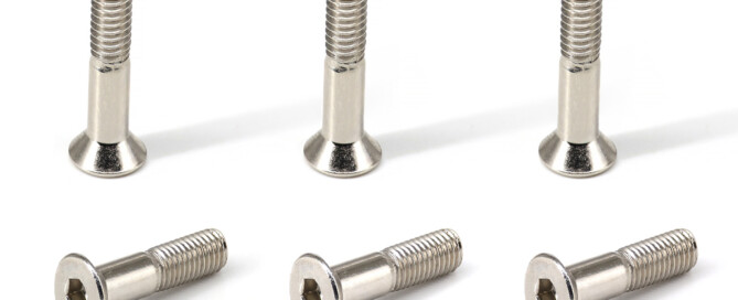 Skateboard Parts Truck Screws Steel Silver Socket Countersunk Head Truck Bolts Nickel-Plated