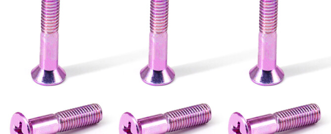 Skateboard Accessories Truck Screws BESPEED Steel Pink Phillips Countersunk Head Truck Bolts