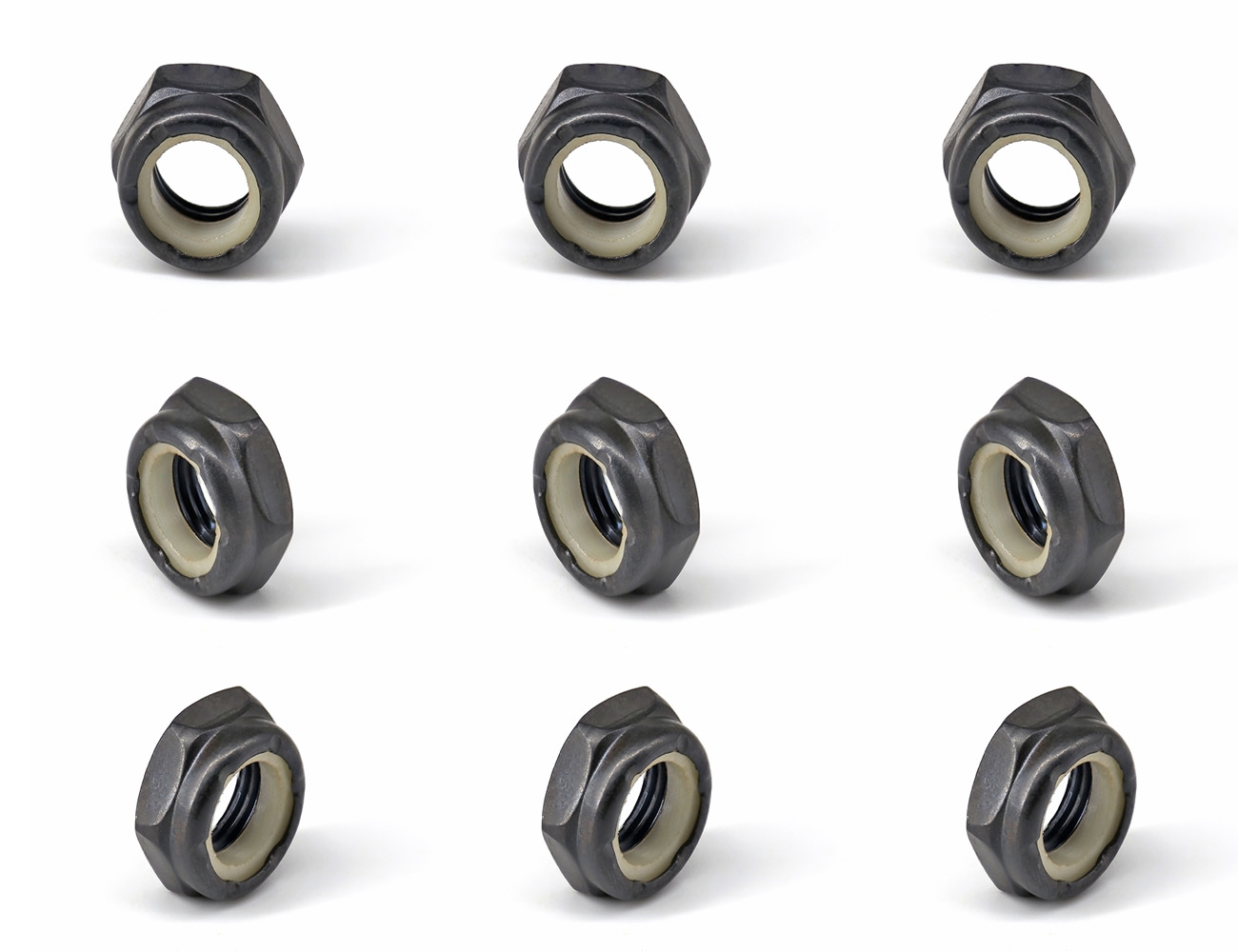 Skateboard Components Kingpin Nuts BESPEED Steel Black Hexagon Lock Nuts Black Oxide