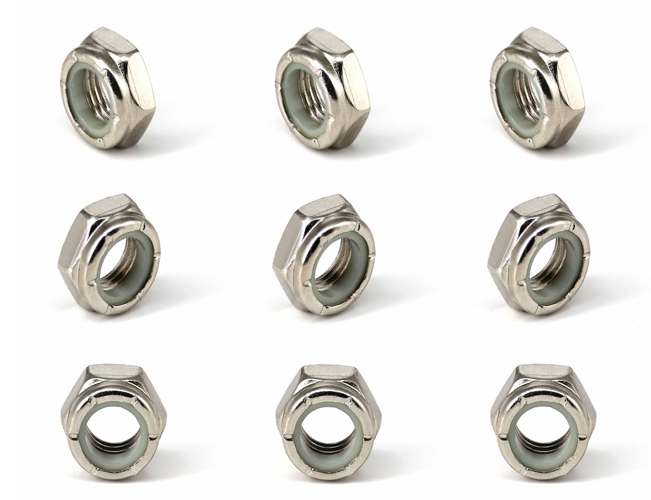 Kingpin Nuts For Skateboard BESPEED Steel Silver Hexagon Lock Nuts Nickel Plating