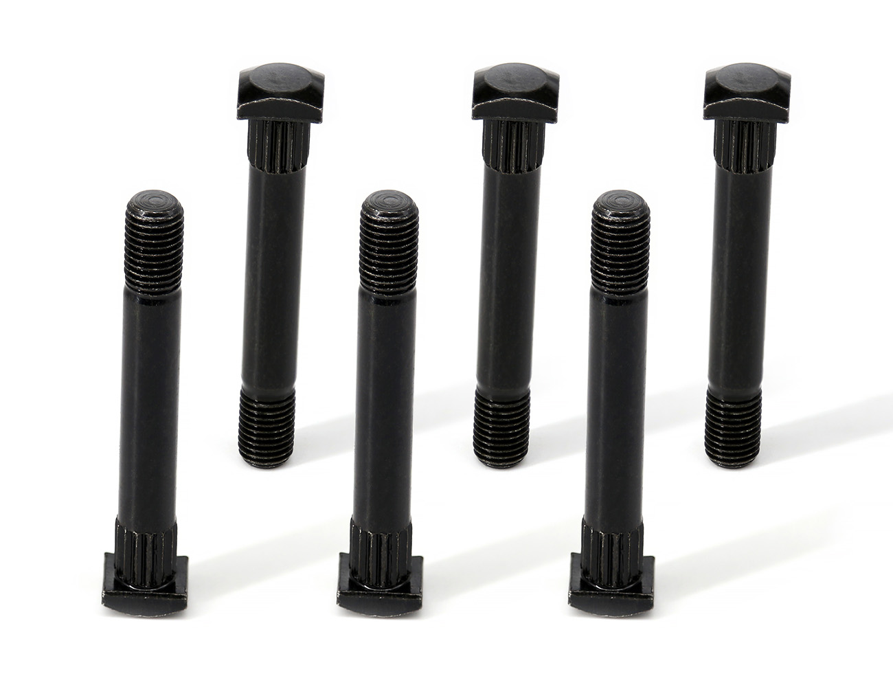 Skateboard Components Kingpin Bolts BESPEED Steel Black Square Head Knurl Kingpin Bolts Eco-Friendly Black Zinc Plating