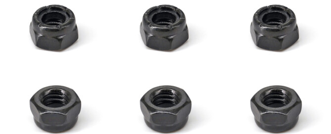 Axle Nuts Skateboard Accessories BESPEED Steel Black Hexagon Black Nylon Insert Lock Nuts Eco-Friendly Black Zinc Plating