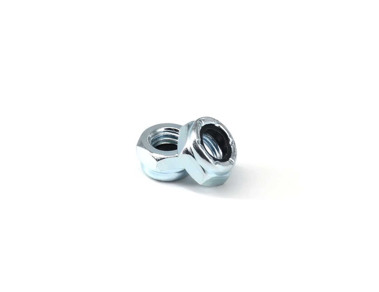 Axle Nuts Skateboard Parts BESPEED Steel Blue Hexagon Black Nylon Insert Lock Nuts Eco-Friendly Blue Zinc Plating