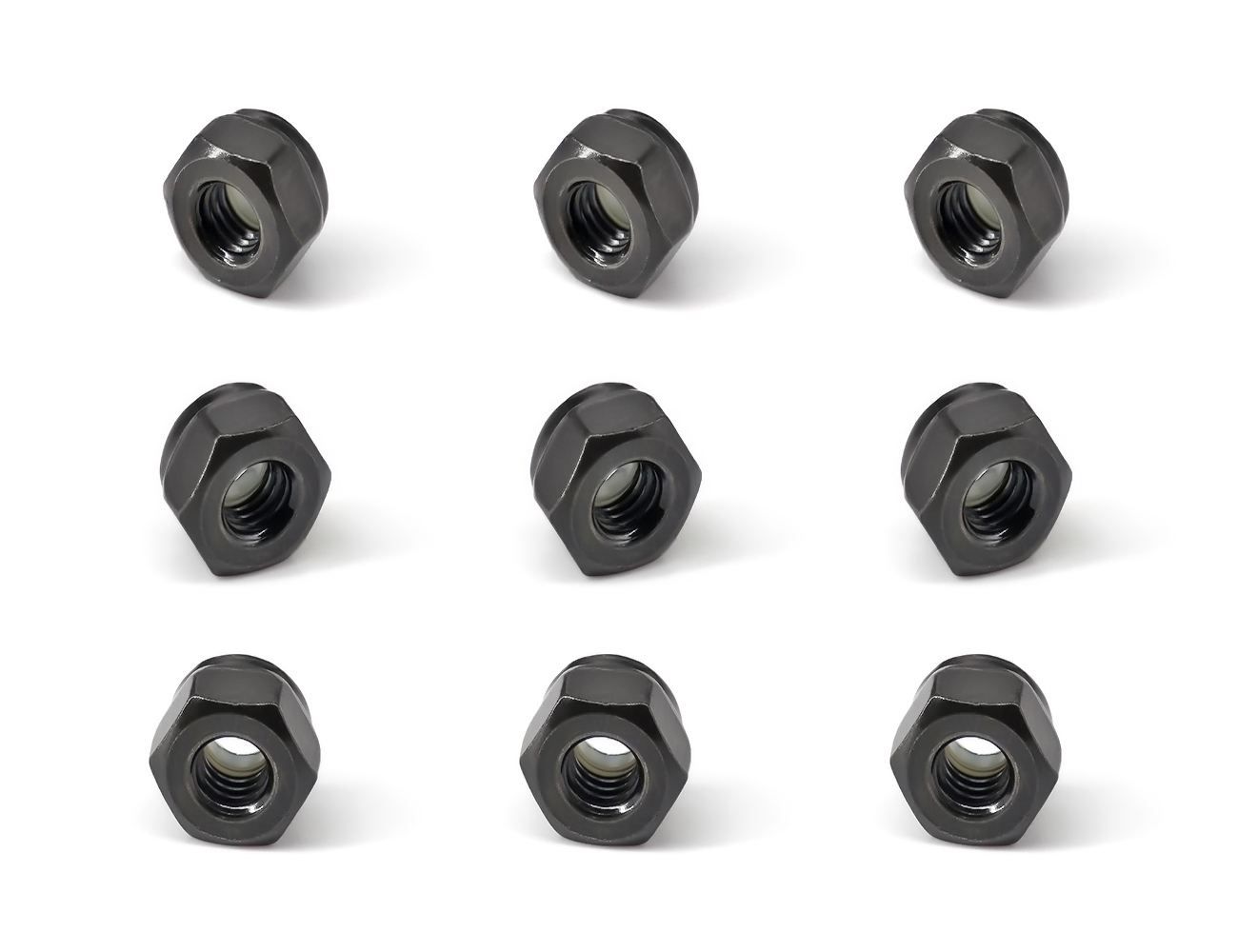 Skateboard Components Truck Nuts BESPEED Steel Black Hexagon Lock Nuts Eco-Friendly Black Zinc Plating