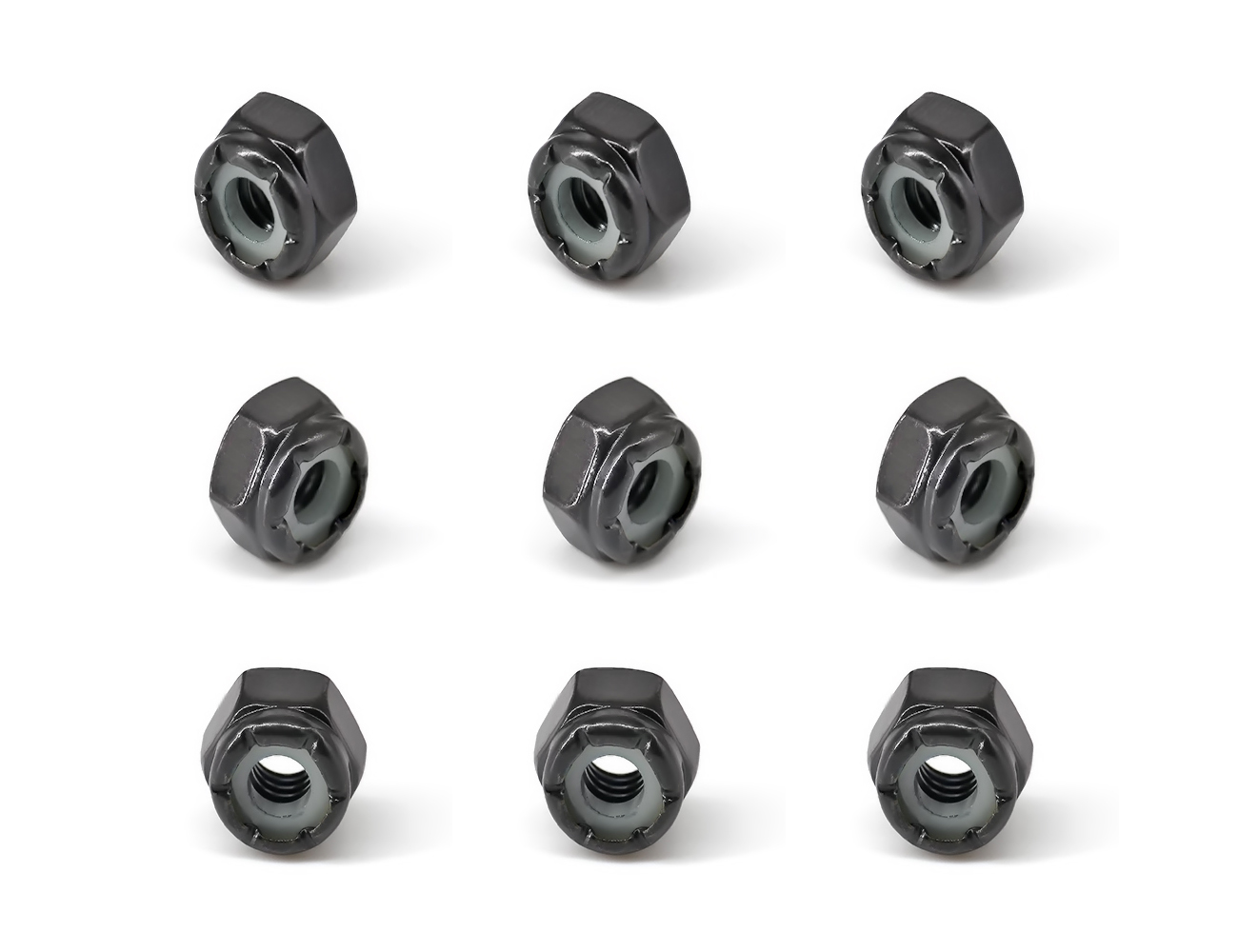 Skateboard Components Truck Nuts BESPEED Steel Black Hexagon Lock Nuts Eco-Friendly Black Zinc Plating