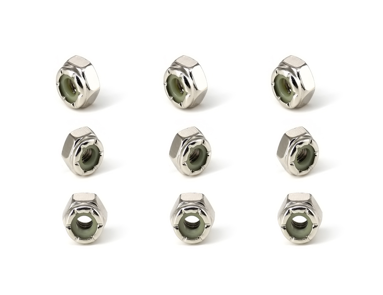 Skateboard Accessories Truck Nuts BESPEED Steel Silver Hexagon Lock Nuts Nickel Plating