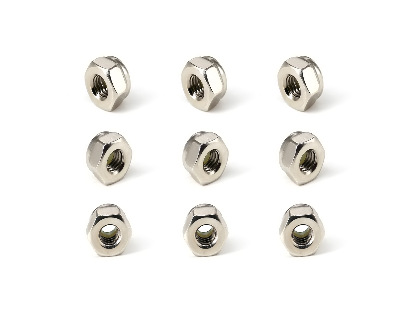 Skateboard Accessories Truck Nuts BESPEED Steel Silver Hexagon Lock Nuts Nickel Plating