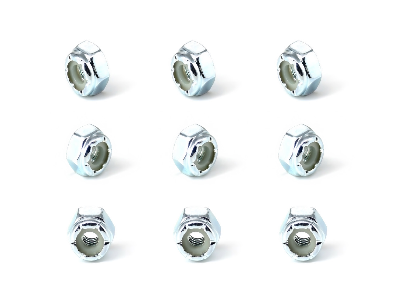 Skateboard Parts Truck Nuts BESPEED Steel Blue Hexagon Lock Nuts Eco-Friendly Blue Zinc Plating