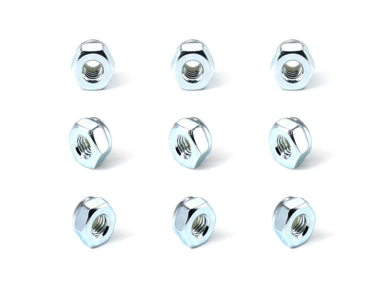 Skateboard Parts Truck Nuts BESPEED Steel Blue Hexagon Lock Nuts Eco-Friendly Blue Zinc Plating