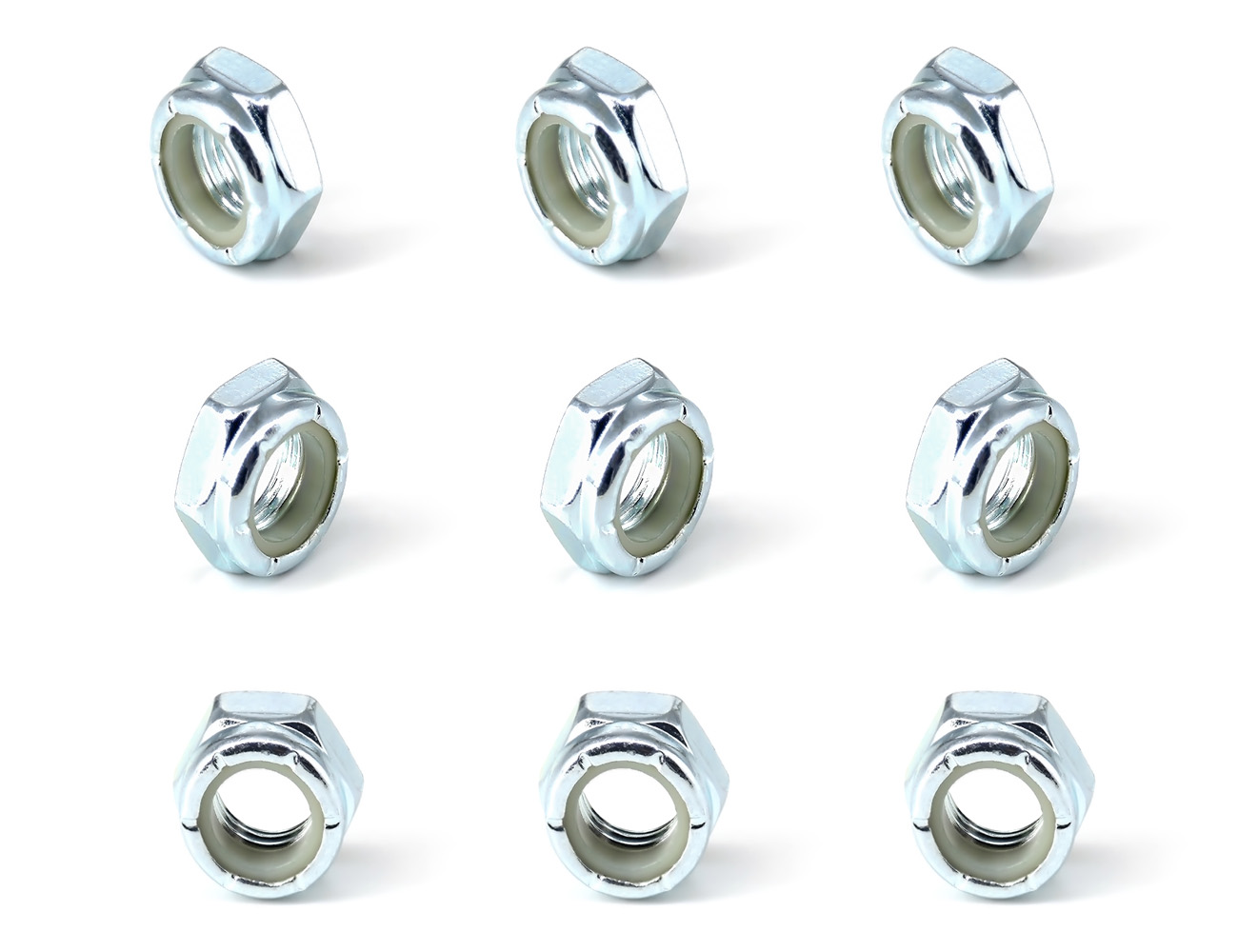 Kingpin Nuts Skateboard Truck Parts BESPEED Steel Blue Hexagon Lock Nuts Eco-Friendly Blue Zinc Plating