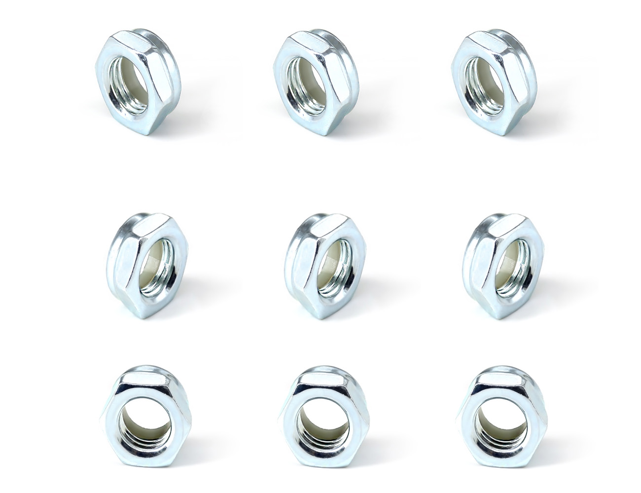 Kingpin Nuts Skateboard Truck Parts BESPEED Steel Blue Hexagon Lock Nuts Eco-Friendly Blue Zinc Plating