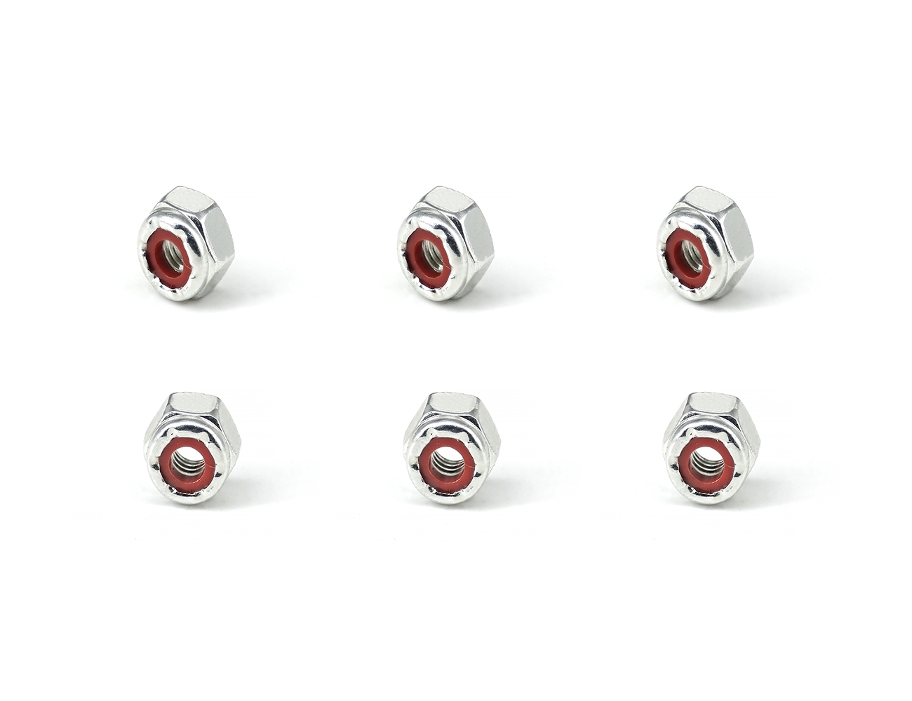 Skateboard Mounting Components Nuts BESPEED Silver Steel Hexagon Nylon Lock Nuts For Skateboard Truck