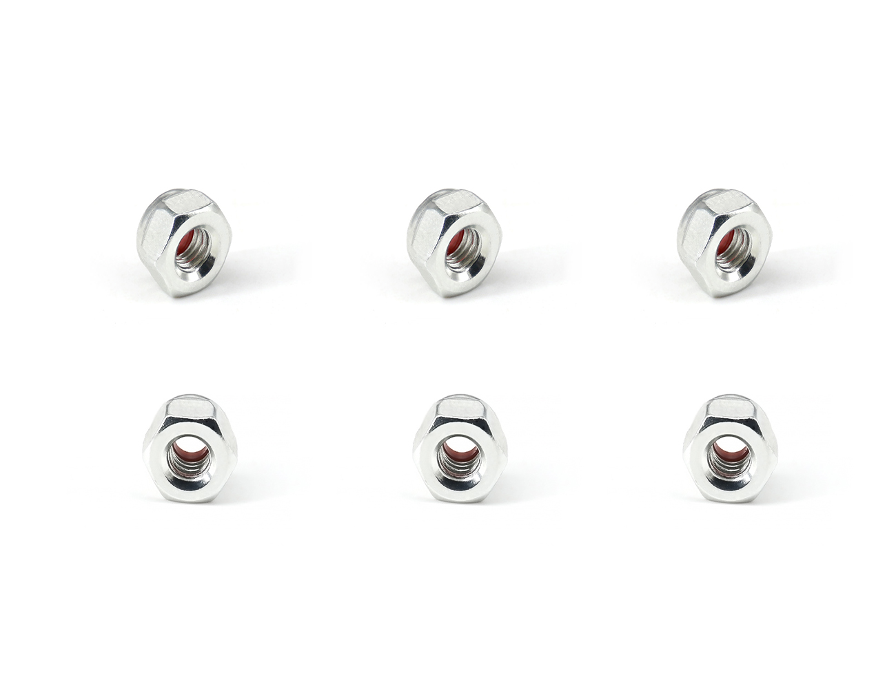 Skateboard Mounting Components Nuts BESPEED Silver Steel Hexagon Nylon Lock Nuts For Skateboard Truck