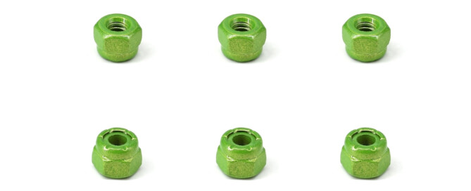 Skateboard Mounting Accessories Nuts BESPEEED Green Hexagon Nylon Lock Nuts For Skateboard Truck