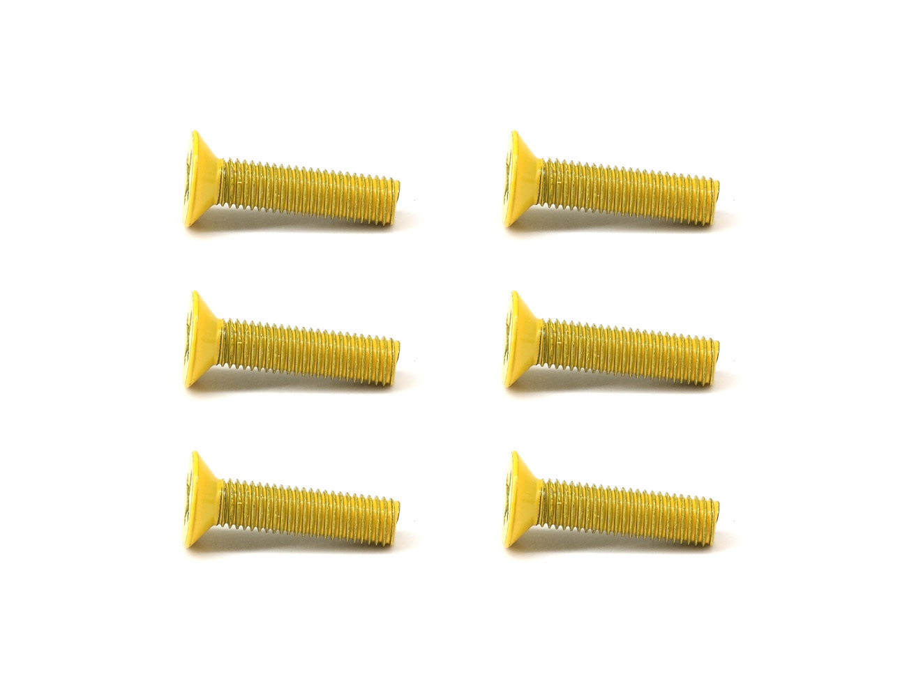 Skateboard Components Bridge Bolt BESPEED Yellow Flat Head Philips Full Thread Truck Bolts