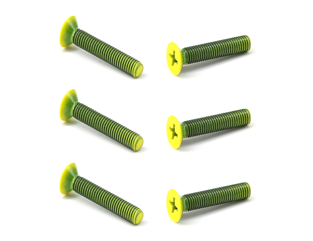 Skateboard Components Mounting Screws BESPEED Yellow Countersunk Head Cross Full Thread Truck Bolts