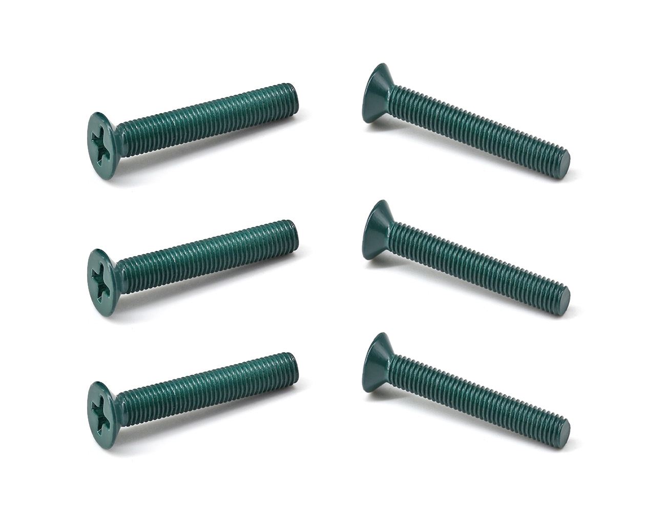 Skateboard Truck Components Screws BESPEED Dark Green Flat Head Phillips Full Thread Truck Bolts