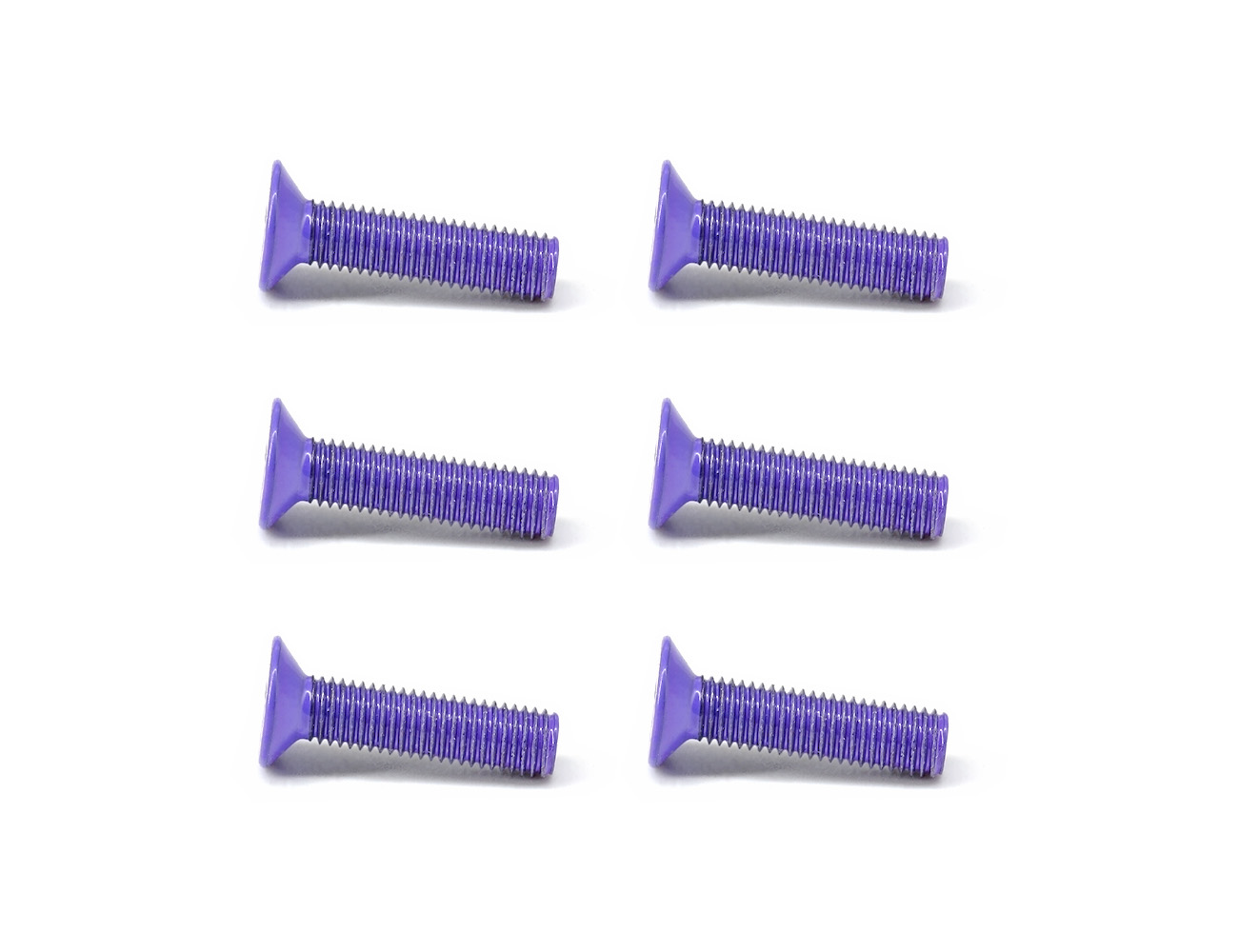 Skateboard Truck Accessories Bolts BESPEED Purple Coated Flat Head Phillips Full Thread Truck Screws