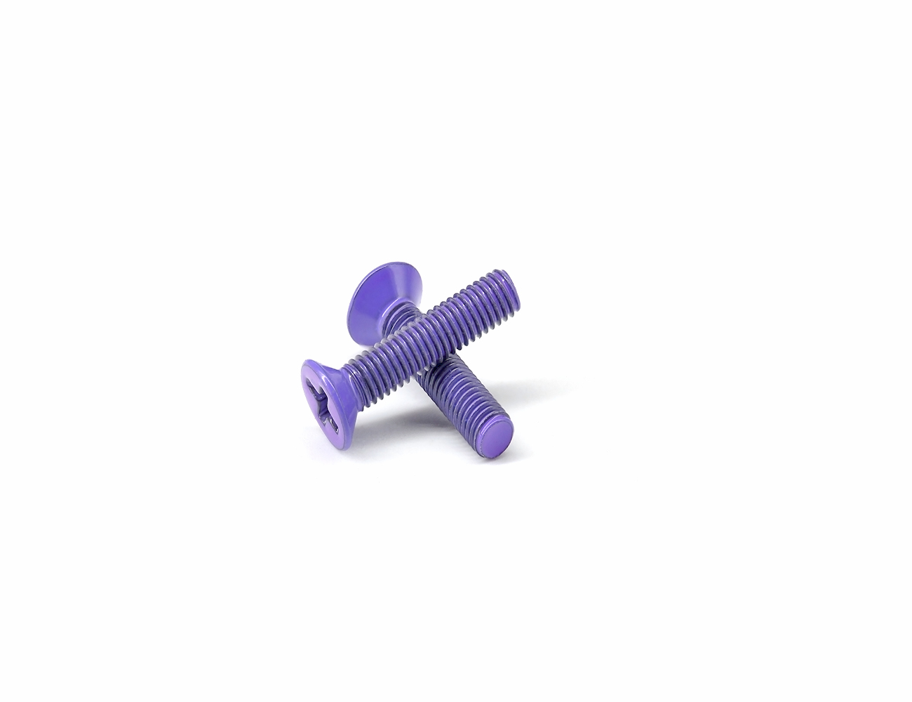 Skateboard Truck Accessories Bolts BESPEED Purple Coated Flat Head Phillips Full Thread Truck Screws