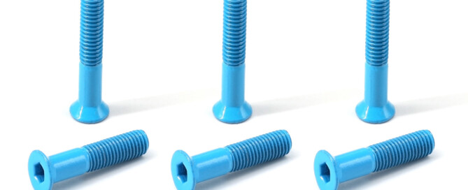 Skateboard Truck Parts Bolts BESPEED Blue Countersunk Head Phillips Full Thread Truck Screws