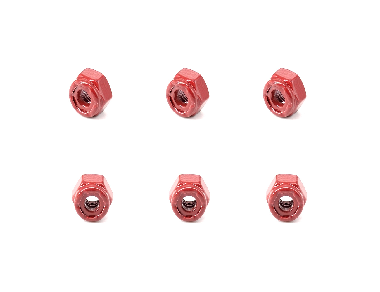 Skateboard Mounting Parts Nuts BESPEED Steel Red Hexagon Nylon Lock Nuts For Skateboard Truck