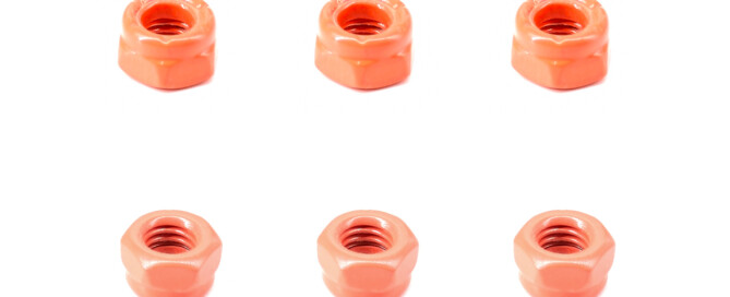 Nuts For Skateboard Truck Axle BESPEED Red Steel Hexagon Nylon Lock Nuts