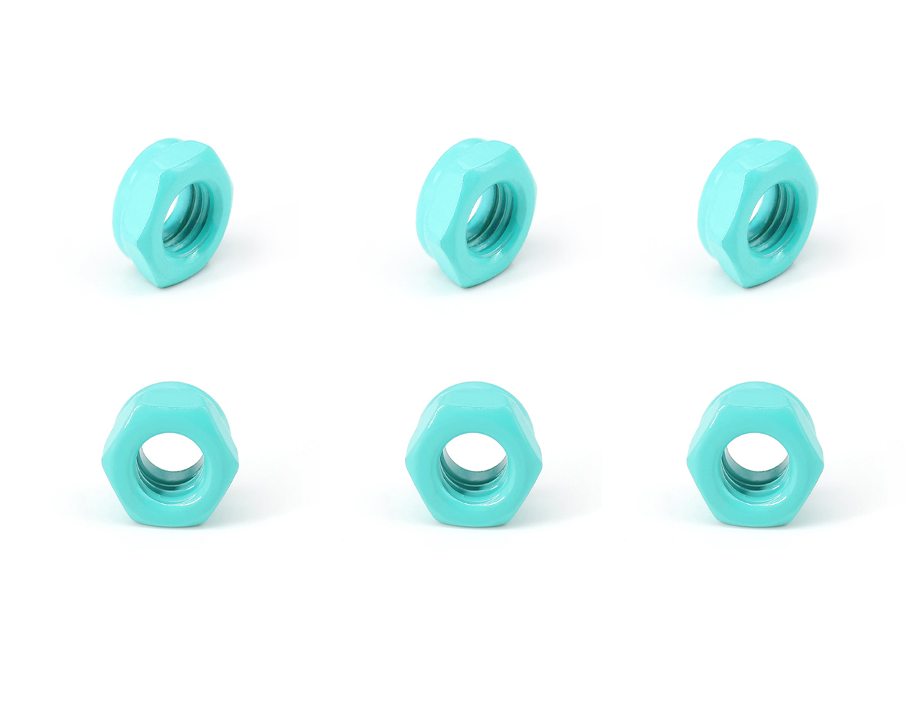 Longboard Truck Axle Nuts BESPEED Blue Steel Hexagon Nylon Lock Nuts For Skateboard Axle