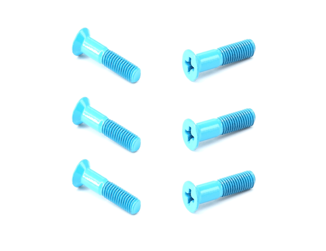 Skateboard Hardware Bolts BESPEED Steel Blue Coated Flat Head Philips Truck Screws