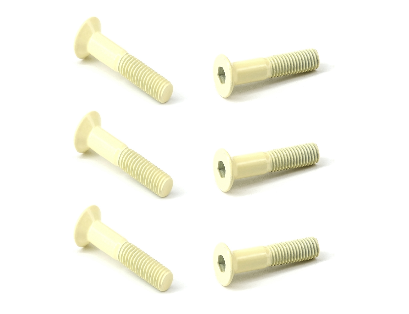 Skateboard Truck Components Bolts BESPEED Cream Color Flat Head Socket Truck Screws