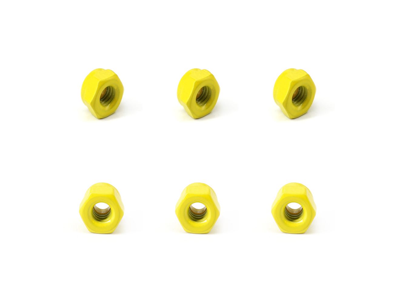 Skateboard Hardware Mounting Nuts BESPEED Steel Yellow Coated Hexagon Nylon Lock Nuts