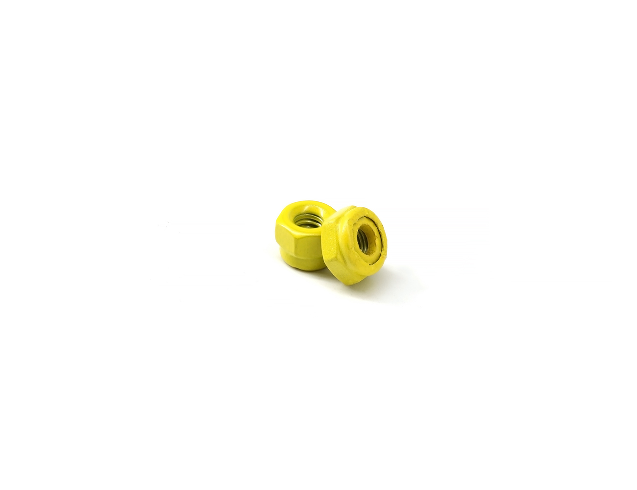 Skateboard Hardware Mounting Nuts BESPEED Steel Yellow Coated Hexagon Nylon Lock Nuts