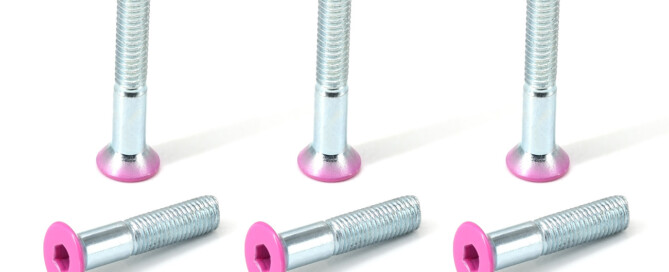 Skateboard Hardware Screws BESPEED Steel Pink Coated Head Flat Head Socket Truck Bolts Eco-Friendly Blue Zinc Plating