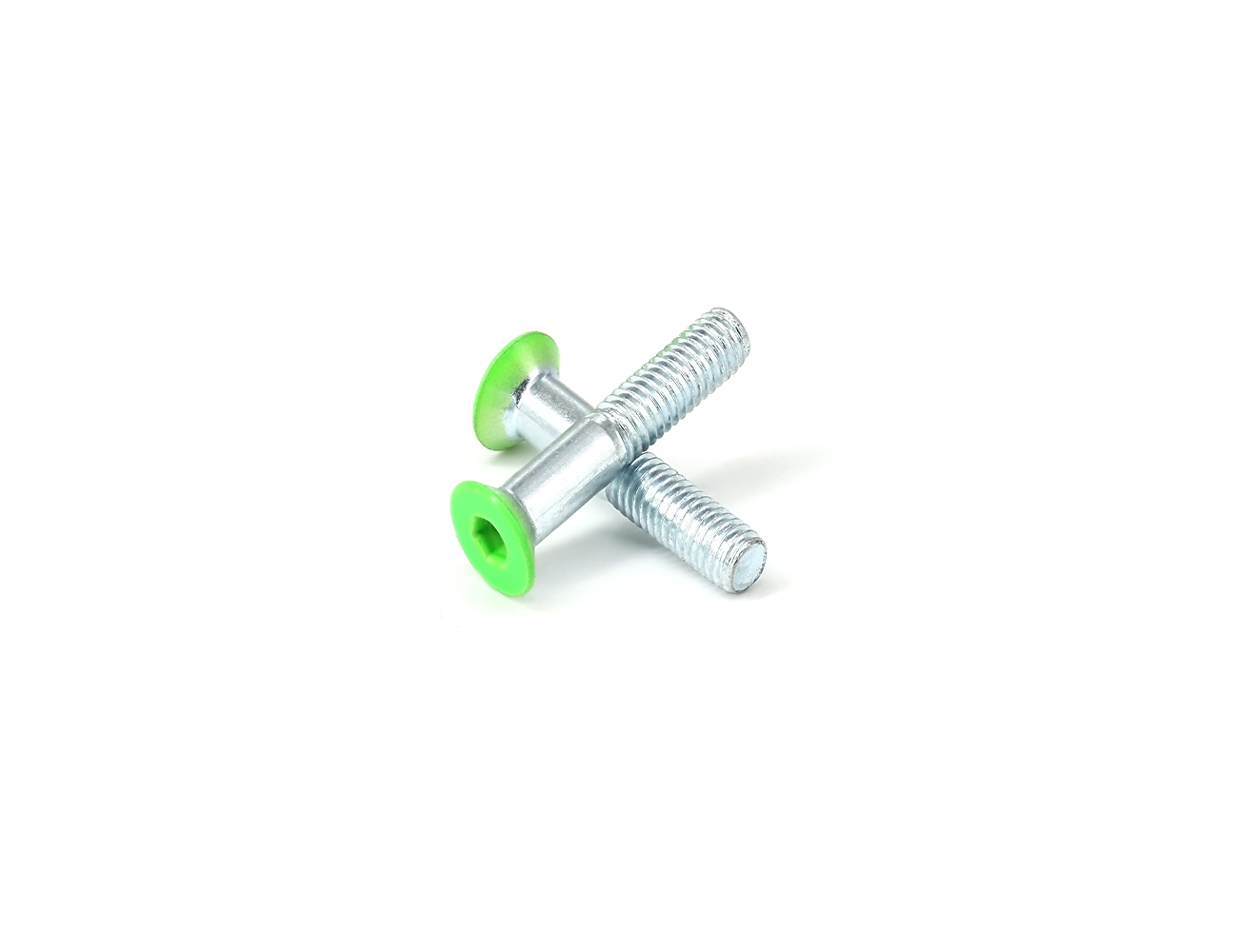 Skateboard Truck Mounting Bolts BESPEED Steel Green Coated Head Flat Head Socket Truck Bolts Eco-Friendly Blue Zinc Plating