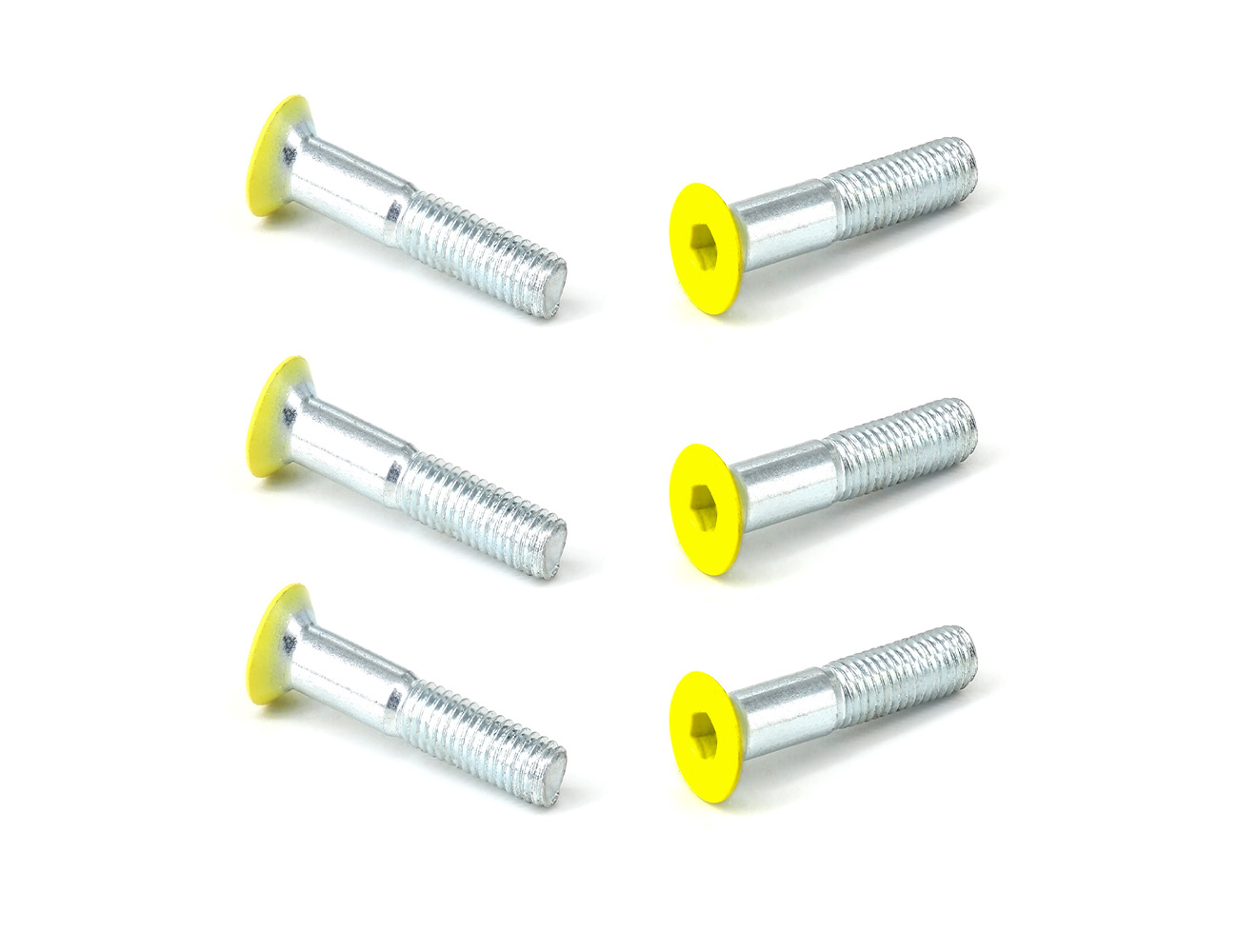 Skateboard Mounting Bolts BESPEED Steel Yellow Coated Head Flat Head Socket Truck Bolts Eco-Friendly Blue Zinc Plating