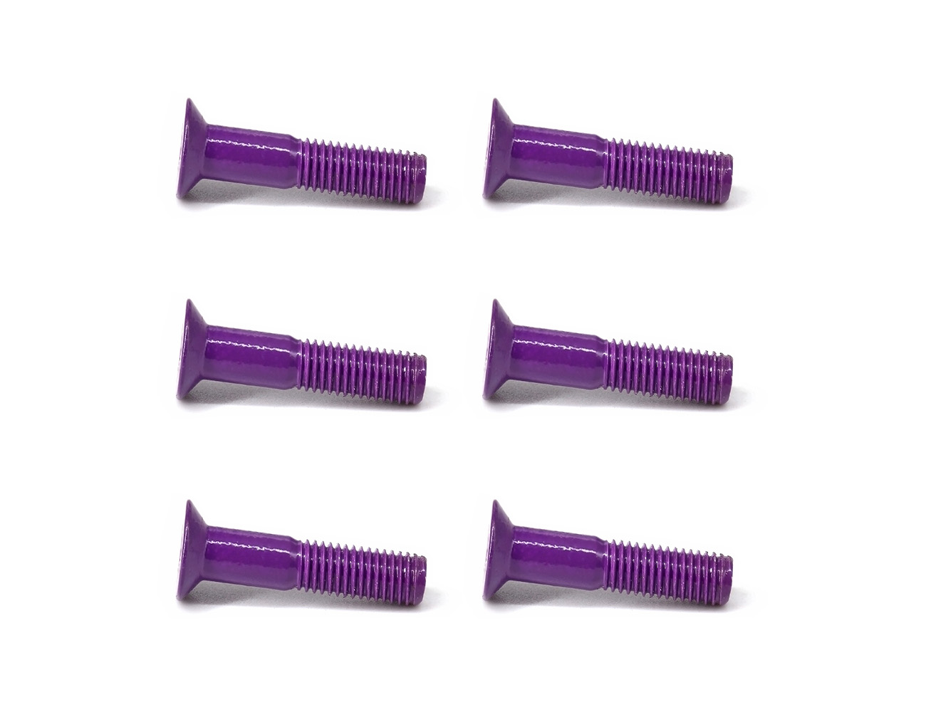 Skateboard Mounting Screws BESPEED Steel Purple Coated Flat Head Philips Truck Bolts