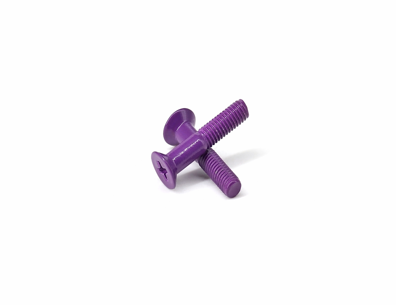 Skateboard Mounting Screws BESPEED Steel Purple Coated Flat Head Philips Truck Bolts