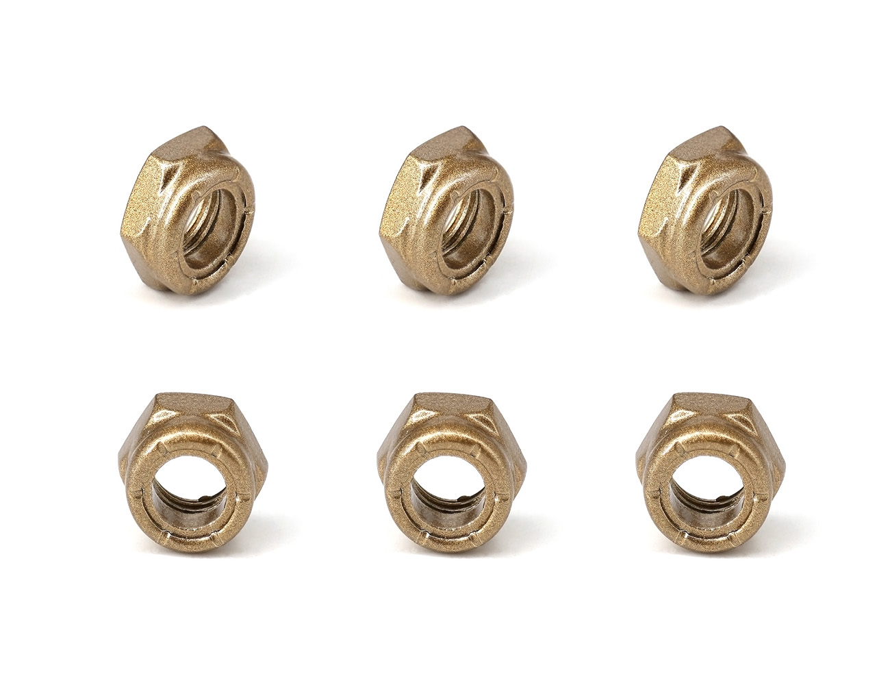 Kingpin Nuts Skateboard BESPEED Steel Golden Hexagon Nylon Lock Nuts For Skateboard Kingpin