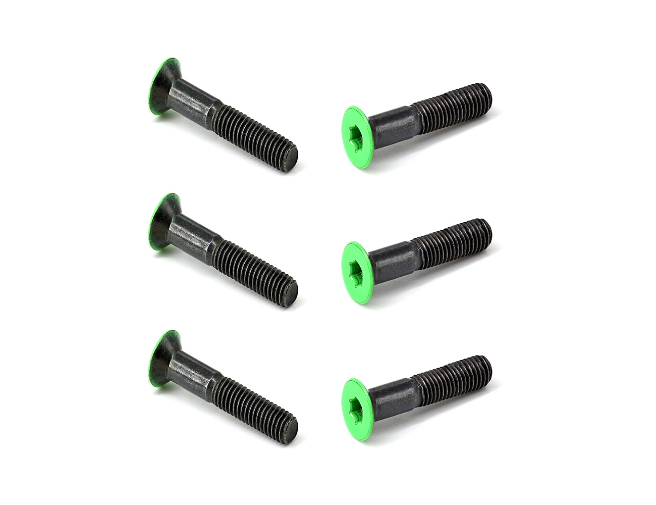 Skateboard Deck Screws BESPEED Steel Green Coated Head Flat Head Socket Truck Bolts Eco-Friendly Black Zinc Plating