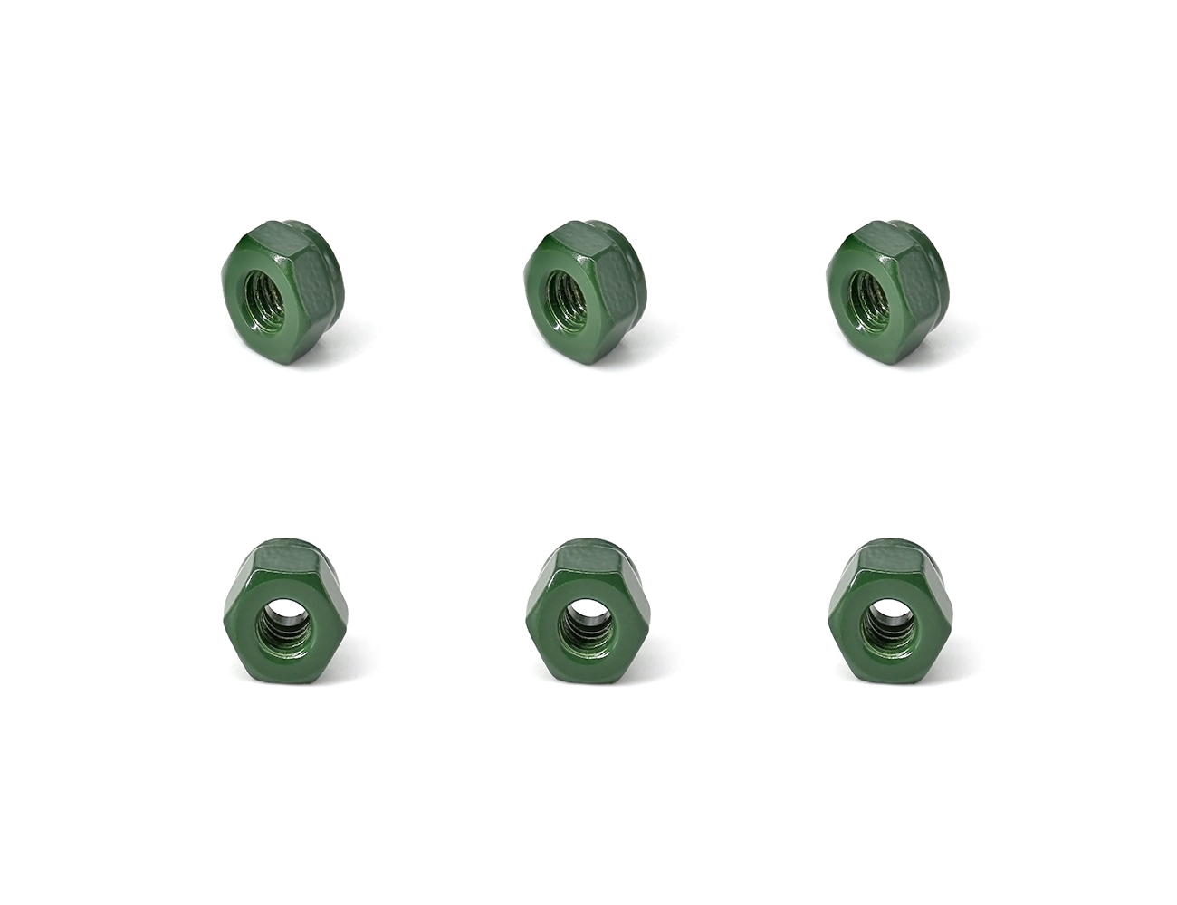 Skateboard Deck Nuts BESPEED Steel Dark Green Hexagon Nylon Lock Nuts For Skateboard Truck