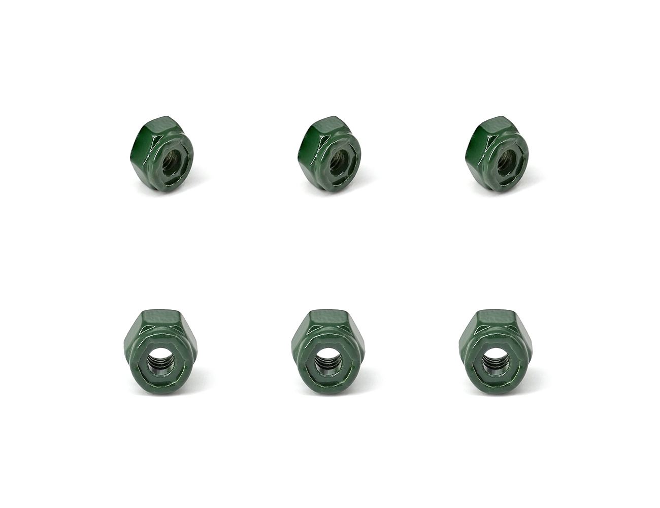 Skateboard Deck Nuts BESPEED Steel Dark Green Hexagon Nylon Lock Nuts For Skateboard Truck