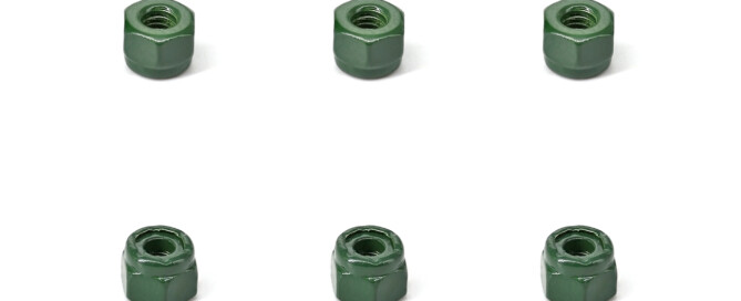 Skateboard Deck Nuts BESPEED Steel Dark Green Hexagon Nylon Lock Nuts For Skateboard Truck