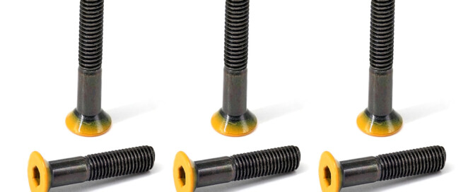 Bolts For Skateboard Deck BESPEED Steel Orange Coated Head Flat Head Socket Truck Bolts Eco-Friendly Black Zinc Plating