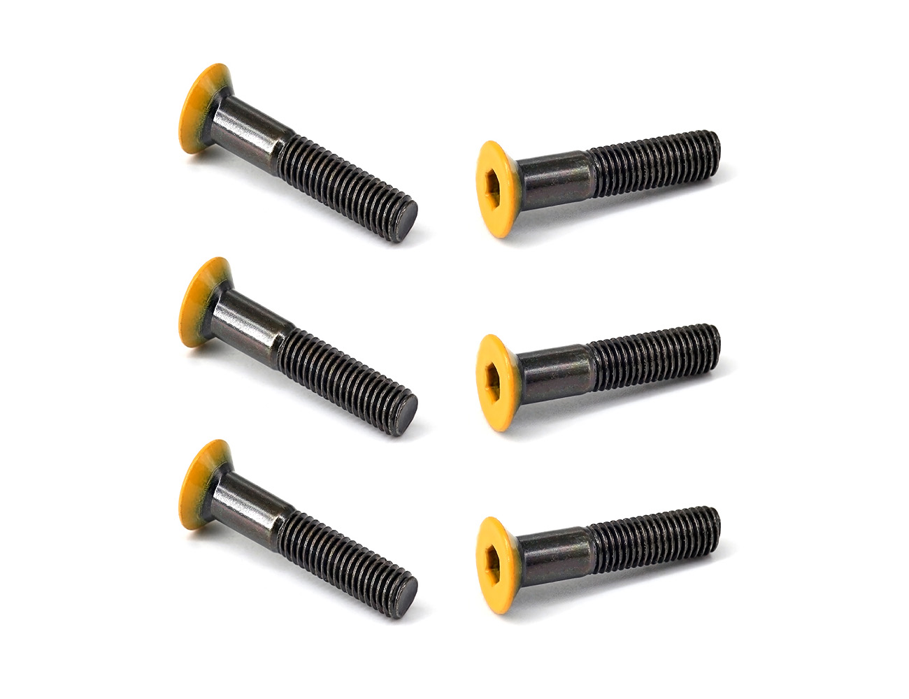 Bolts For Skateboard Deck BESPEED Steel Orange Coated Head Flat Head Socket Truck Bolts Eco-Friendly Black Zinc Plating