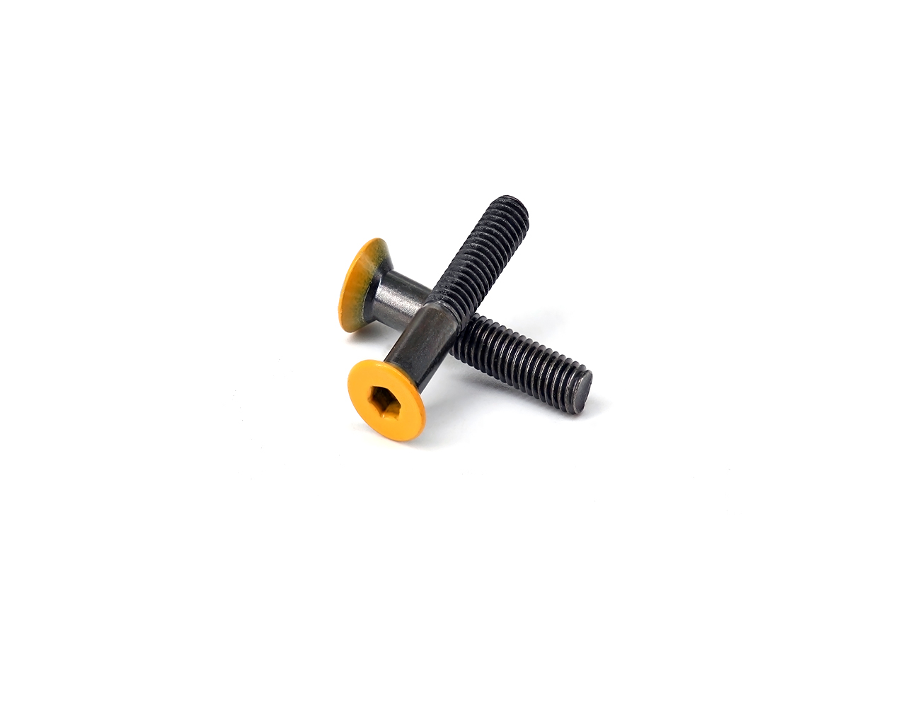 Bolts For Skateboard Deck BESPEED Steel Orange Coated Head Flat Head Socket Truck Bolts Eco-Friendly Black Zinc Plating