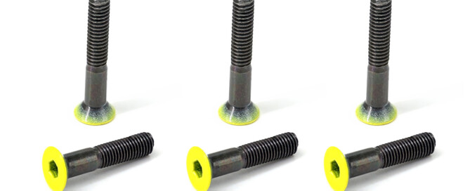 Skateboard Truck Mount Screws BESPEED Steel Yellow Coated Head Countersunk Head Socket Truck Bolts Eco-Friendly Black Zinc Plating