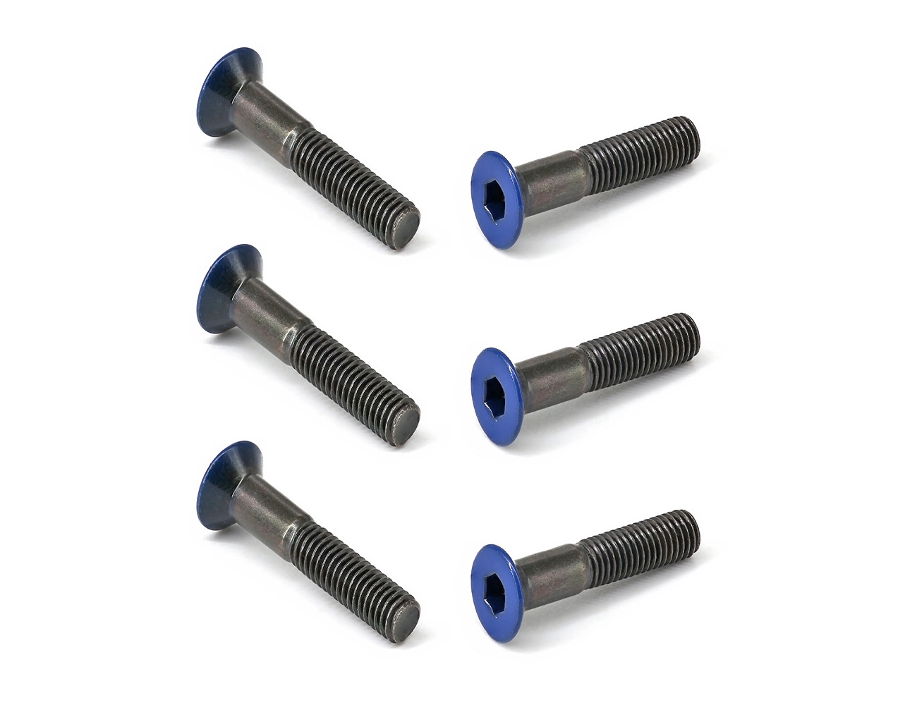 Truck Bolts Skateboard BESPEED Steel Deep Blue Coated Head Flat Head Socket Truck Bolts Eco-Friendly Black Zinc Plating