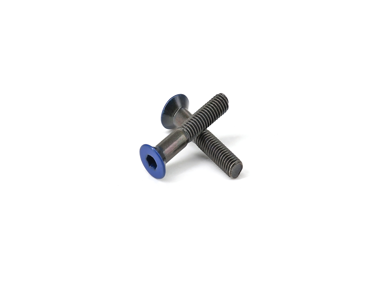 Truck Bolts Skateboard BESPEED Steel Deep Blue Coated Head Flat Head Socket Truck Bolts Eco-Friendly Black Zinc Plating