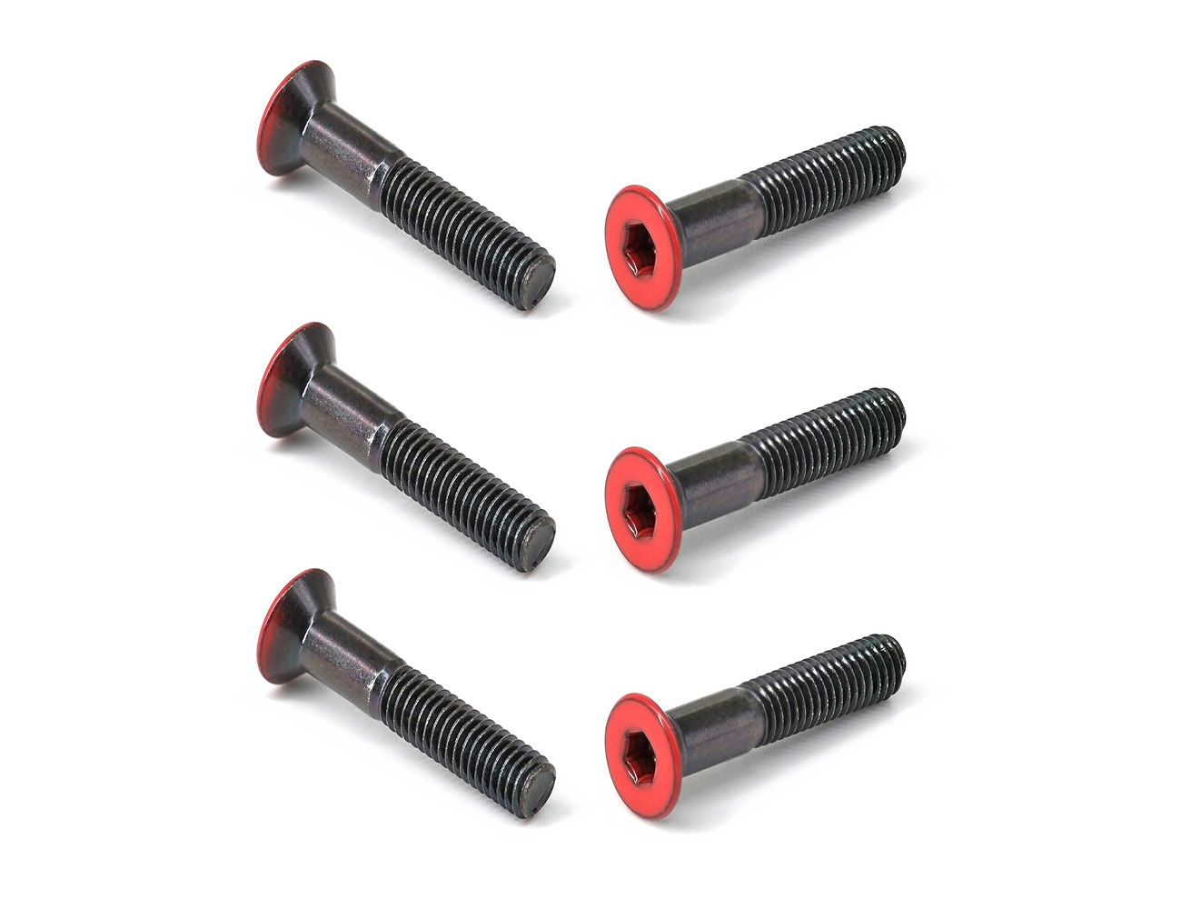 Skateboard Truck Hardware Bolts BESPEED Steel Red Coated Head Flat Head Socket Truck Bolts Eco-Friendly Black Zinc Plating