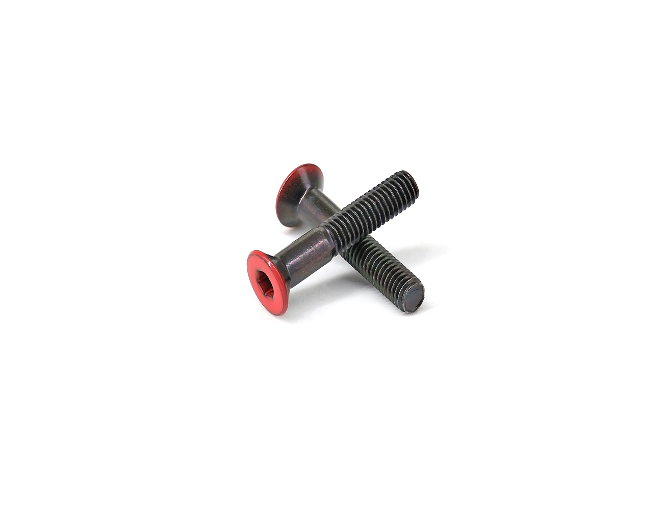 Skateboard Truck Hardware Bolts BESPEED Steel Red Coated Head Flat Head Socket Truck Bolts Eco-Friendly Black Zinc Plating